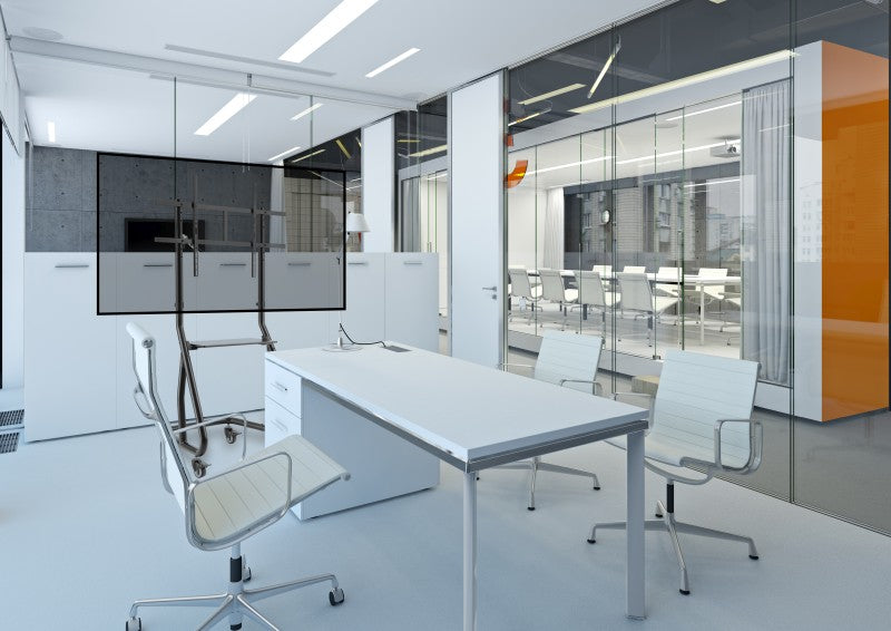 Digital Screen Floor Trolley With Shelf