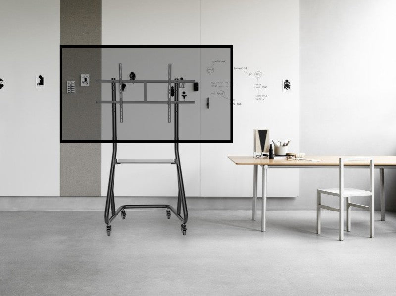Digital Screen Floor Trolley With Shelf