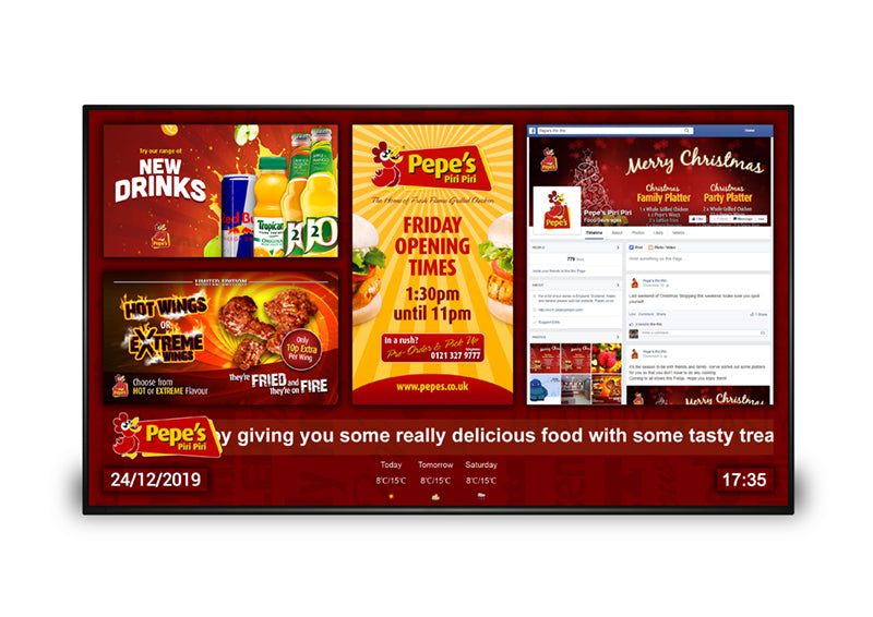 Digital Menu Board or Advertising Screen with Network