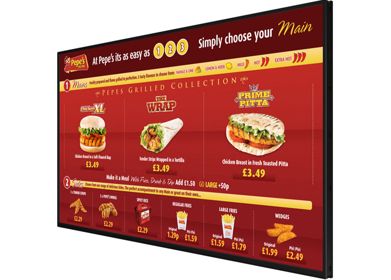 Digital Menu Board or Advertising Screen with Network