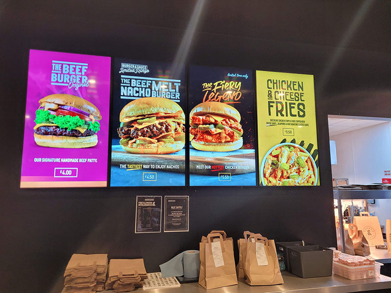 Digital Menu Board or Advertising Screen with Network