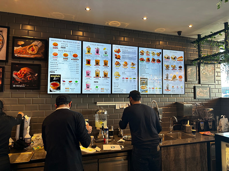 Digital Menu Board or Advertising Screen with Network