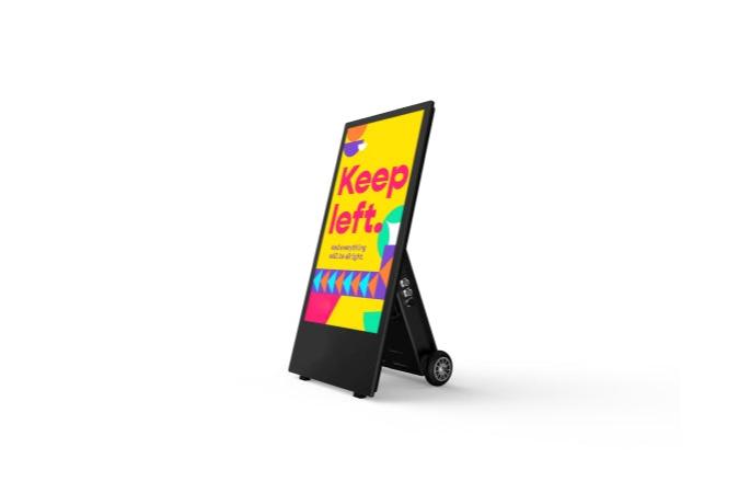 Digital A-Board 43" High Brightness Outdoor Battery Powered Black