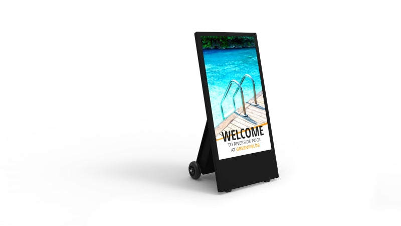 Digital A-Board 43" High Brightness Outdoor Battery Powered Black