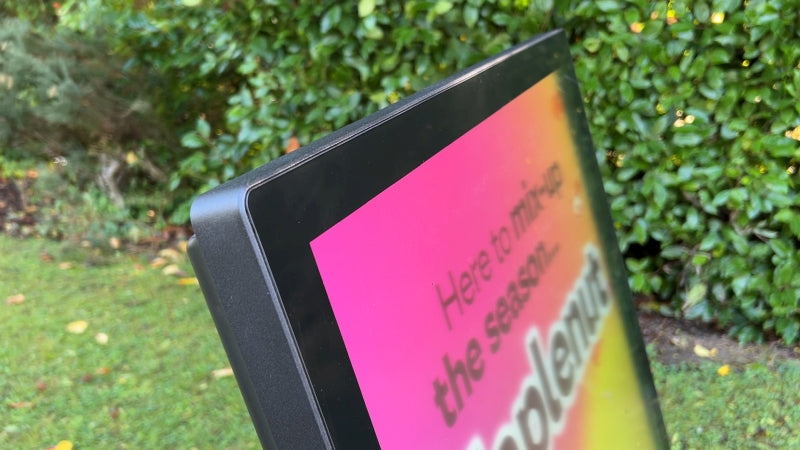 3" Outdoor High Brightness Digital Battery powered A-Board in Black and easy portable Kerb sign - Be Quantum