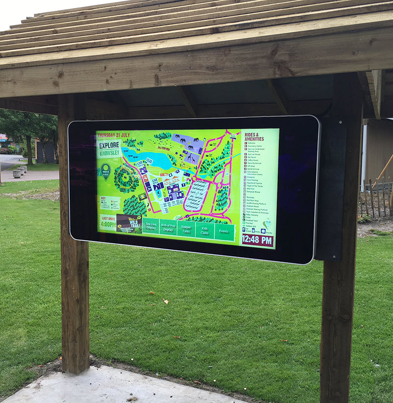 Outdoor Wall Mounted Digital Advertising Display with Touch Screen Option