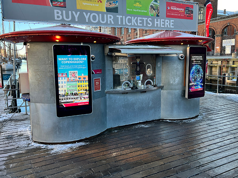 Outdoor Wall Mounted Digital Advertising Display with Touch Screen Option