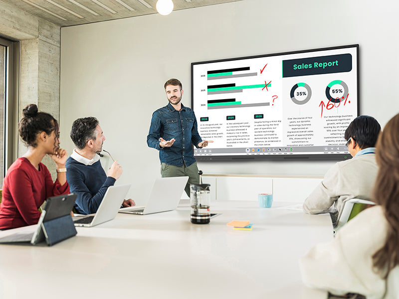 Interactive Multitouch screen smart display digital white board innovative for conference and presentations for meeting or class room - Be Quantum