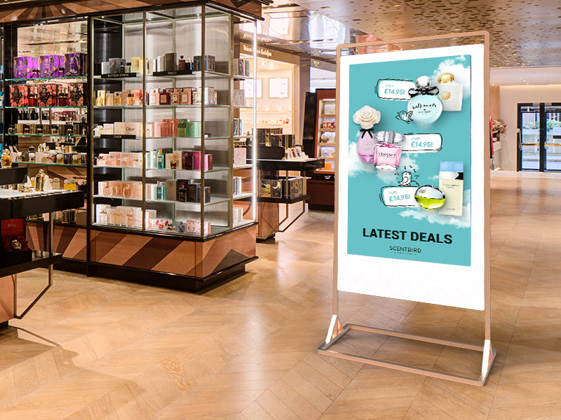 Freestanding Superslim Double-Sided Digital Poster Display Screen