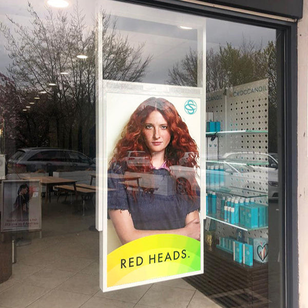 Digital Ultra High Brightness Double sided Hanging Window display - in White