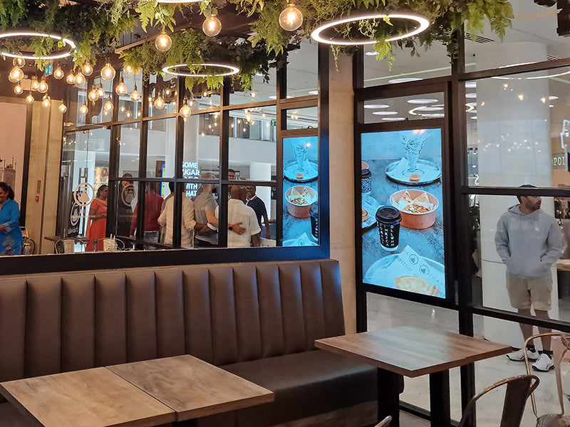 Ultra High Brightness Hanging Double-Sided Screen Window Display