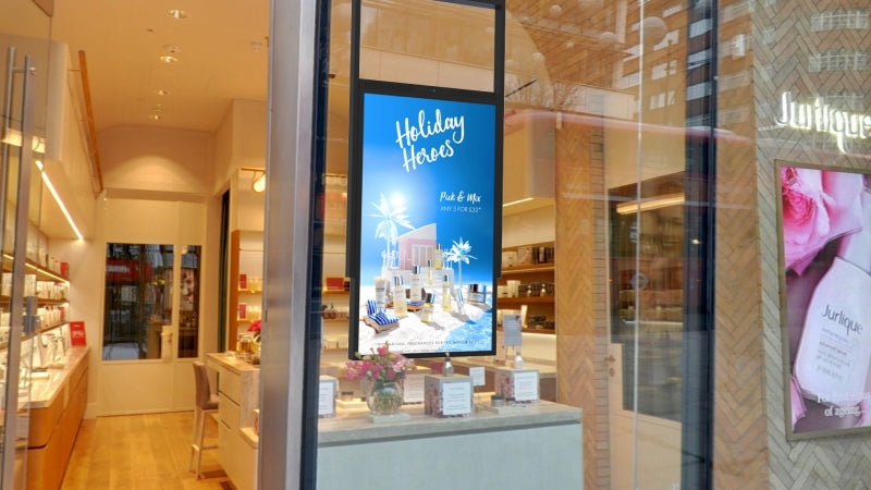 Ultra High Brightness Hanging Double-Sided Screen Window Display