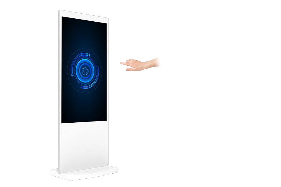 Freestanding PCAP Touch Screen Posters Black or White