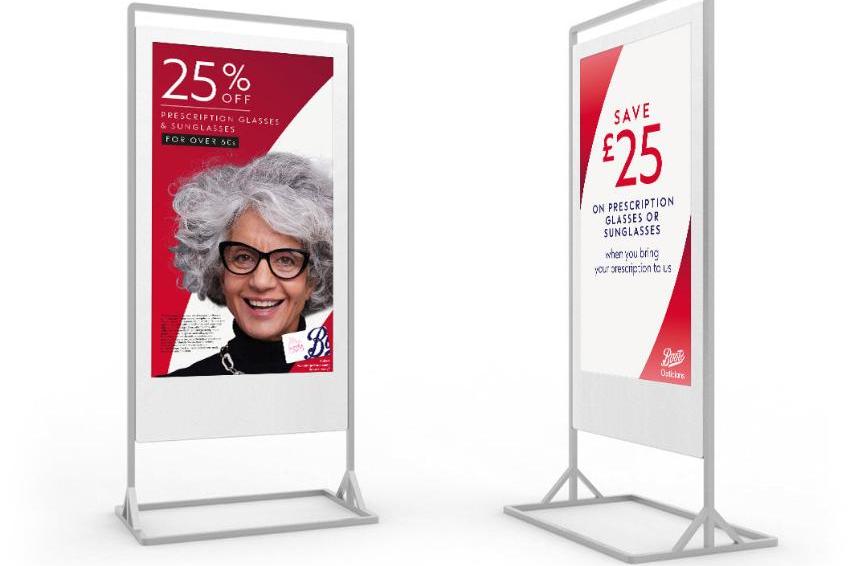 Freestanding Superslim Double-Sided Digital Poster Display Screen