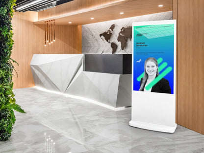 Slimline Freestanding Digital Screen Posters Totem Android Display