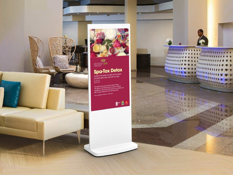 Slimline Freestanding Digital Screen Posters Totem Android Display