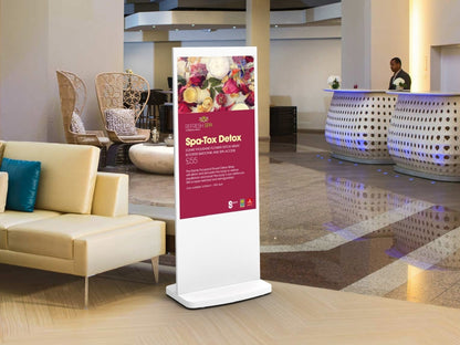 Slimline Freestanding Digital Screen Posters Totem Android Display