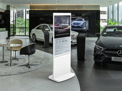 Slimline Freestanding Digital Screen Posters Totem Android Display