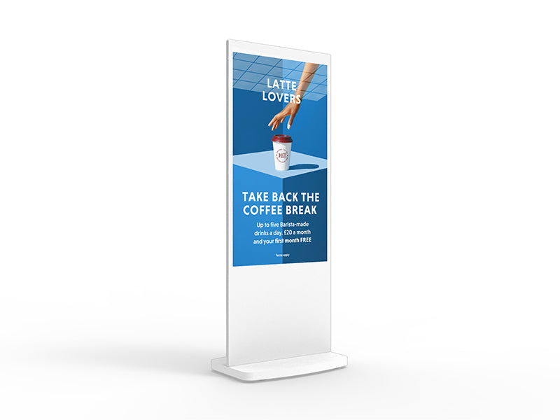 Slimline Freestanding Digital Screen Posters Totem Android Display