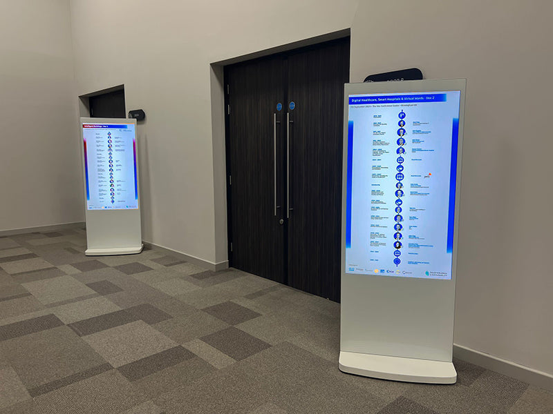 Slimline Freestanding Digital Screen Posters Totem Android Display