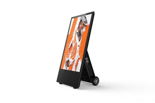 Outdoor Digital A-Board 43'' Portable Battery powered Black Outdoor or Indoor
