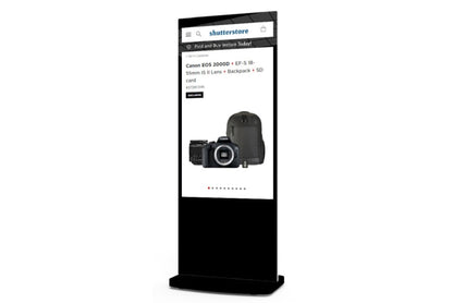 Freestanding PCAP Touch Screen Posters Black or White