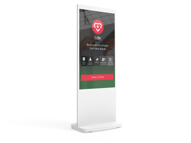 Freestanding PCAP Touch Screen Posters Black or White