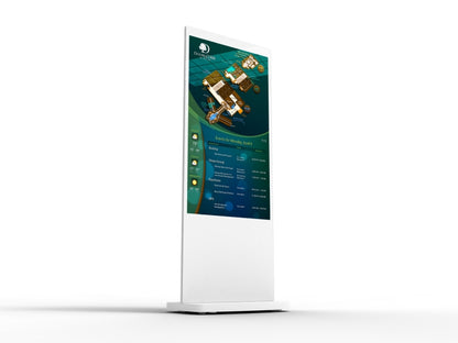 Freestanding PCAP Touch Screen Posters Black or White