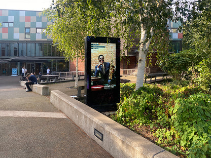 Freestanding Outdoor Digital Poster Totem with Touch Screen Option