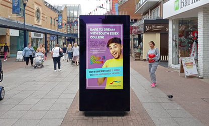 Freestanding Outdoor Digital Poster Totem with Touch Screen Option