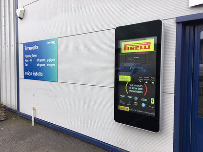 Outdoor Wall Mounted Digital Advertising Display with Touch Screen Option
