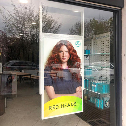 Digital Ultra High Brightness Double sided Hanging Window display - in White