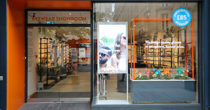 Ultra High Bright Free Standing Double-Sided Screen Window Advertising Display